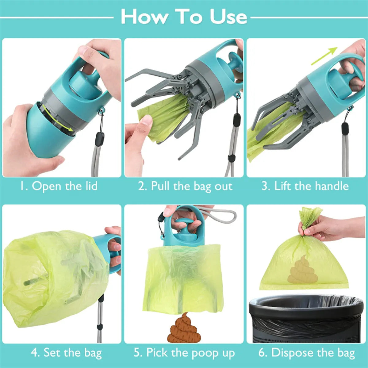 Portable Dog Pooper Scooper Tool